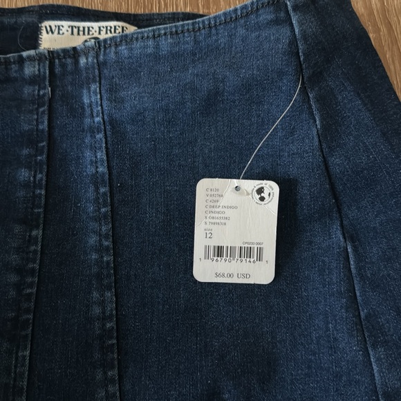 NWT Free People Layla Denim Mini in Deep Indigo - Picture 6 of 7
